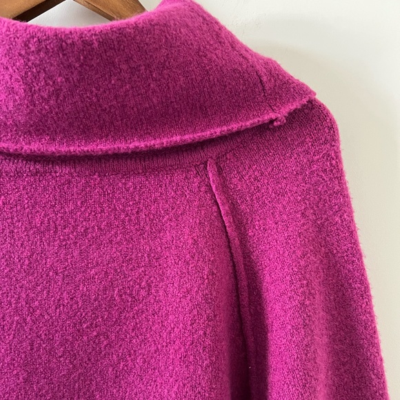 Free People Echo Beach Cowl Neck Wool Blend Sweater In Magenta Size S - Picture 12 of 15